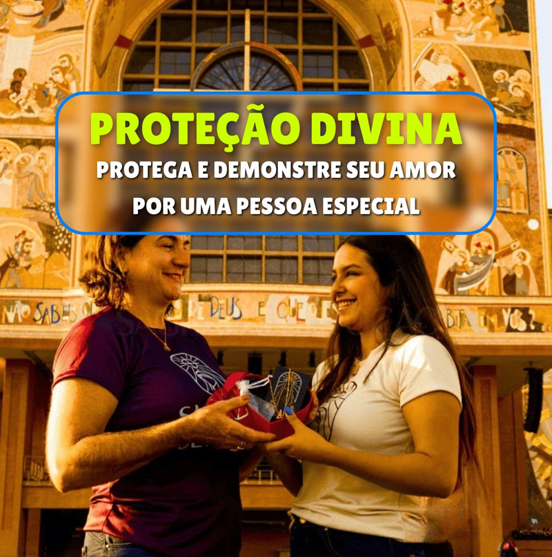 [COMPRE 1 LEVE 2] Colar Nossa Senhora Aparecida Dupla Face - Zircônia Premium & Ouro 14K