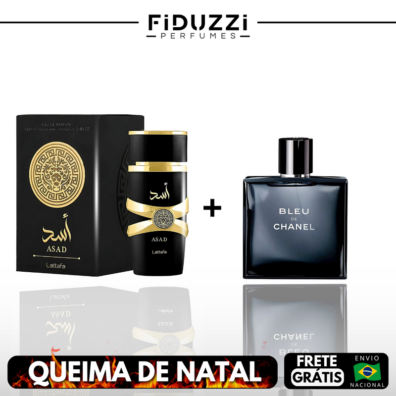 Perfume masculino Asad Lattafa 100ml + Perfume brinde | Pague 1 Leve 2 (ESTOQUE LIMITADO)