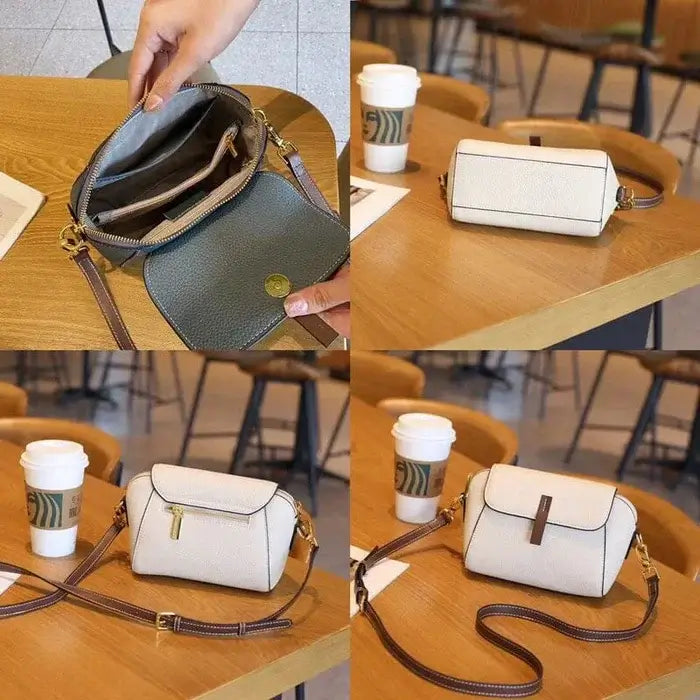 Bolsa Feminina de Couro Macio e Transversal Lídia