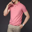 Camisa Polo Masculina Premium em Seda