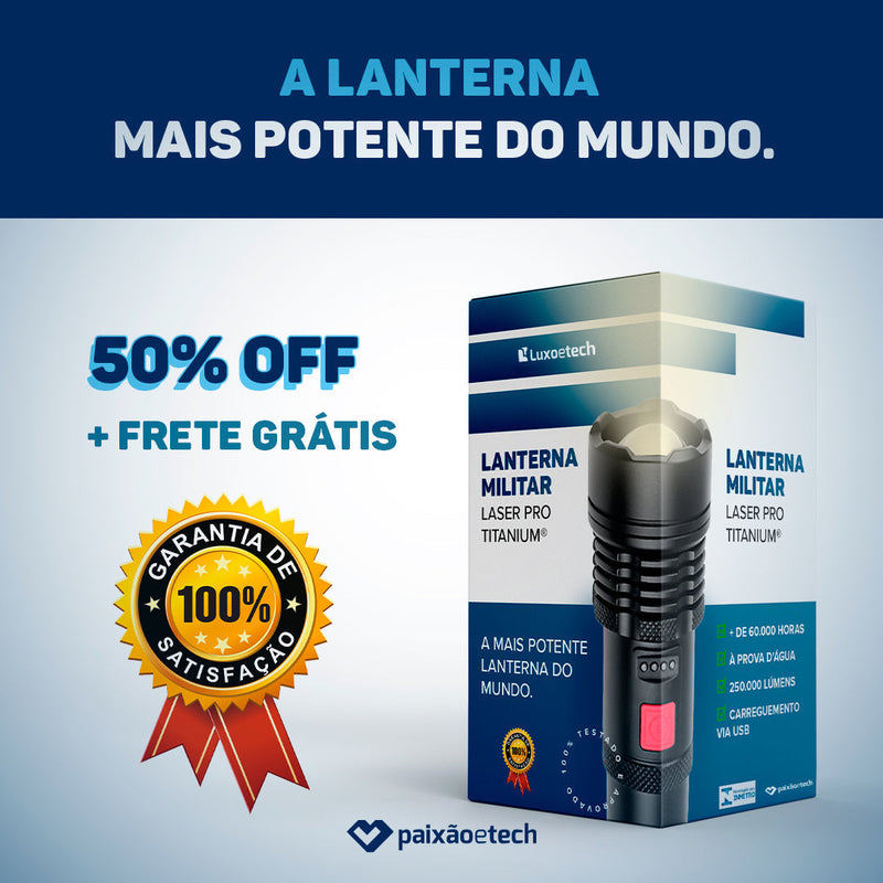 Lanterna MILITAR Mais Potente do Mundo