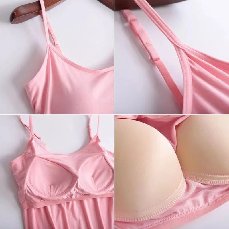Camiseta Com Sutiã Embutido