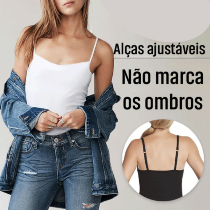Camiseta Com Sutiã Embutido
