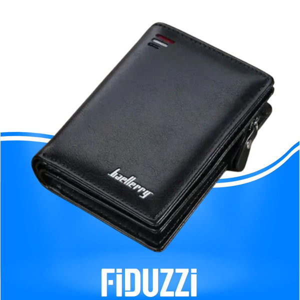 Carteira Masculina de Couro Vertical com Zíper