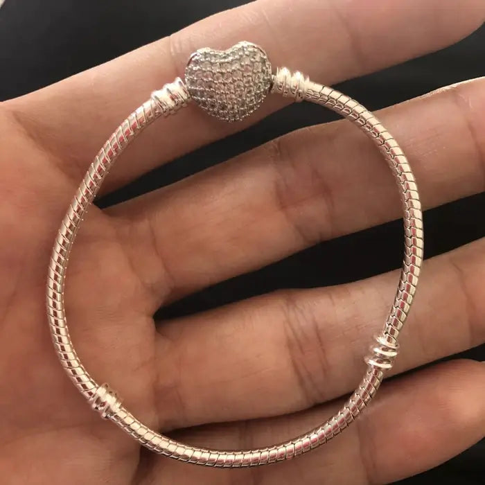 Pulseira Feminina Berloque Banhado a Prata 925
