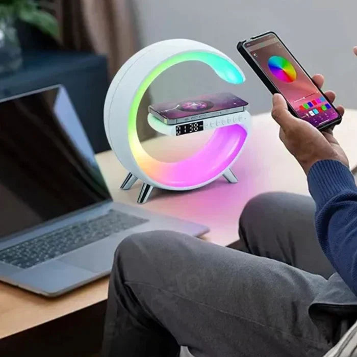 Relógio Digital e Carregador de Celular Sem Fio