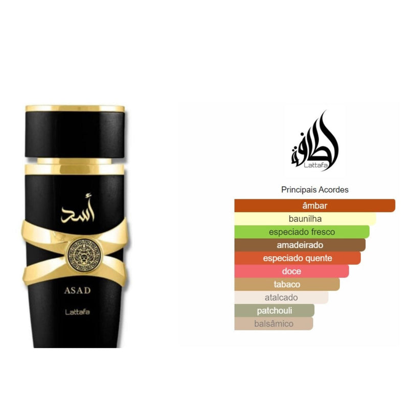 Perfume Masculino - Asad Lattafa Árabe - 100ml (PROMO)