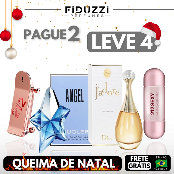 Kit Feminino - 212 Heroes - Angel - J'adore - 212 Sexy  | Pague 2 Leve 4 (QUEIMA DE NATAL)