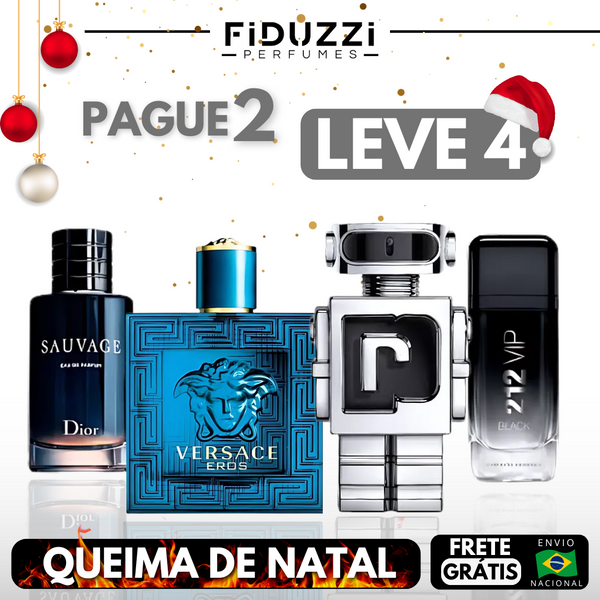 Kit Masculino - Sauvage - Versace Eros - Phantom - 212 Vip Black | Pague 2 Leve 4 (QUEIMA DE NATAL)